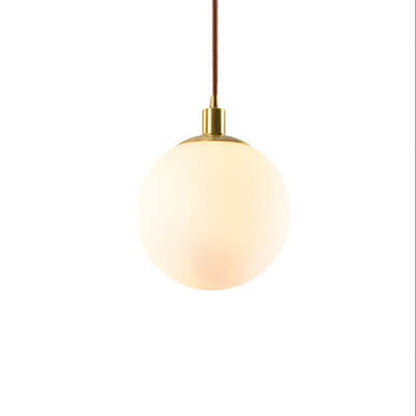 Elegant Glass Pendant Light Adjustable Gold Finish