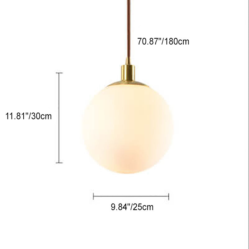 Elegant Glass Pendant Light Adjustable Gold Finish