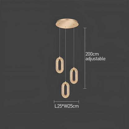 Contemporary Metal LED Hanging Light Fixture