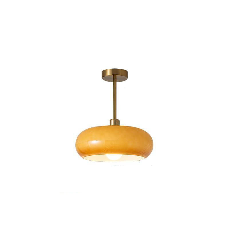 Sleek Glass Copper Pendant Light Fixture