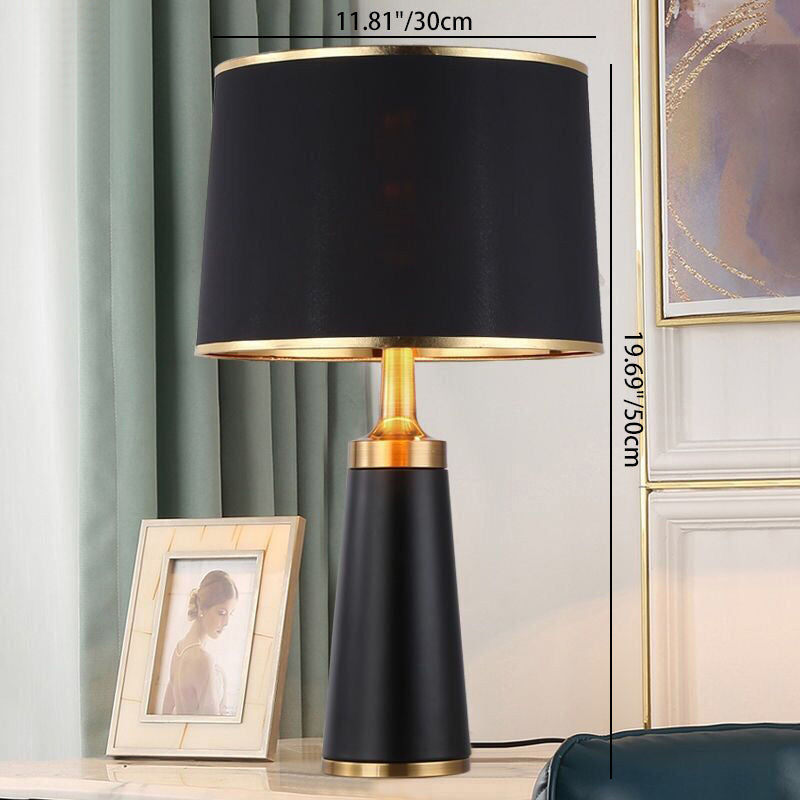 Contemporary Metal Shade 1-Light End Table Lamp