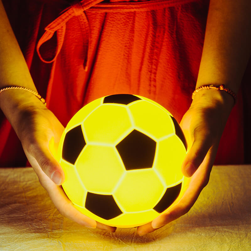 Colorful Soccer Ball LED Desk Lamp with USB Charger
