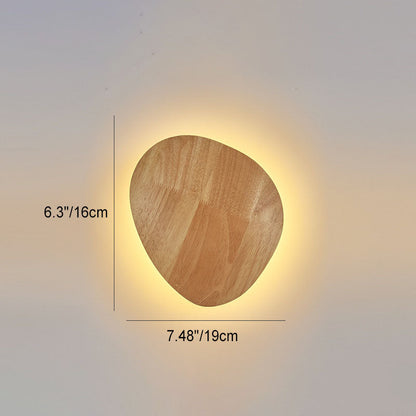Simple Wooden LED Wall Lamp for Living Room