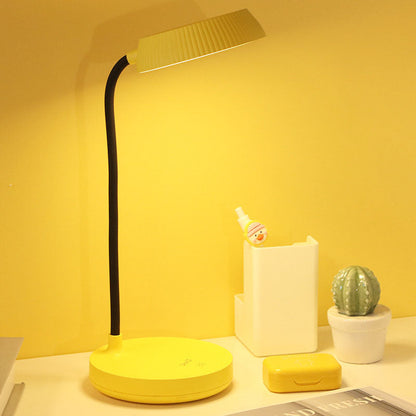 Simple Round LED Desk Lamp with USB Port
