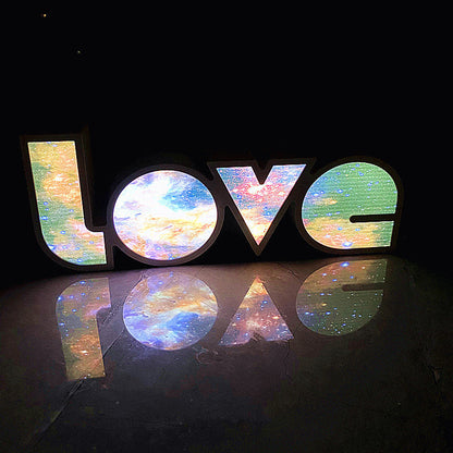 Stylish LED Letter Table Lamp for Bedroom Decor