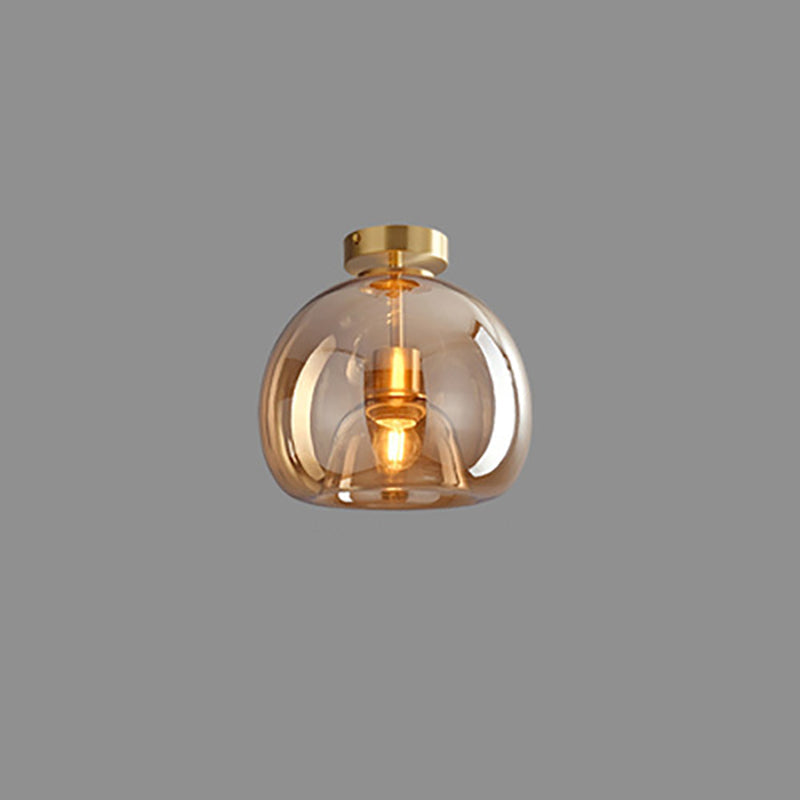 Modern Smoke Gray Glass Light Fixture