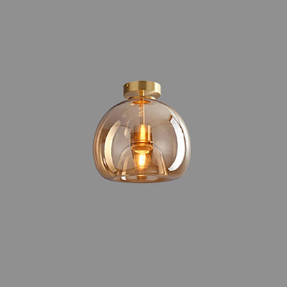 Modern Smoke Gray Glass Light Fixture