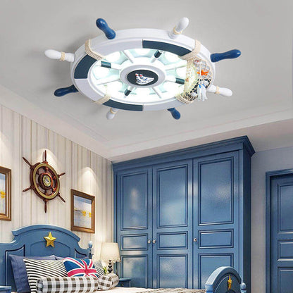 Colorful Kids Sailboat LED Ceiling Light
