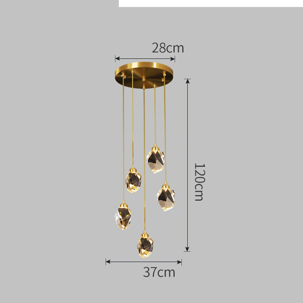 Luxurious Crystal Drop Ceiling Light Fixture