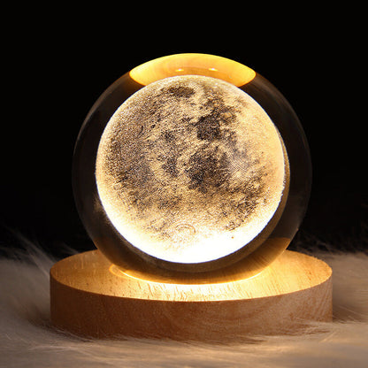 Colorful Crystal Glass USB Desk Lamp