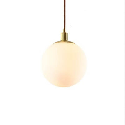 Elegant Glass Pendant Light Adjustable Gold Finish