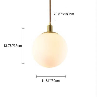 Elegant Glass Pendant Light Adjustable Gold Finish