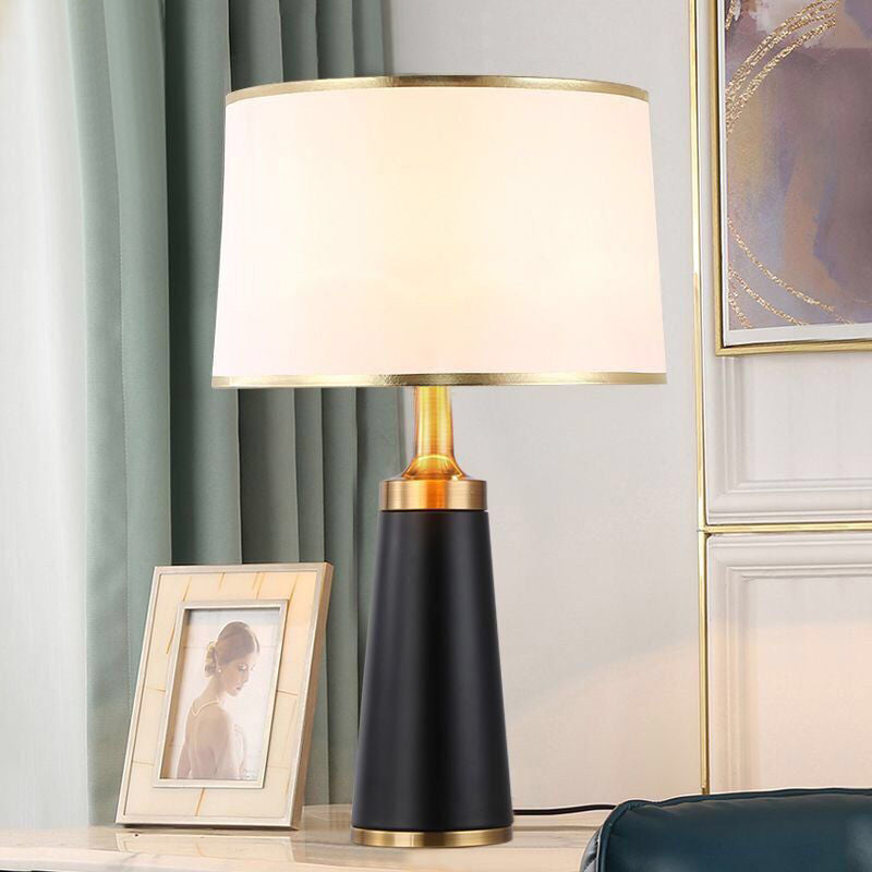 Contemporary Metal Shade 1-Light End Table Lamp