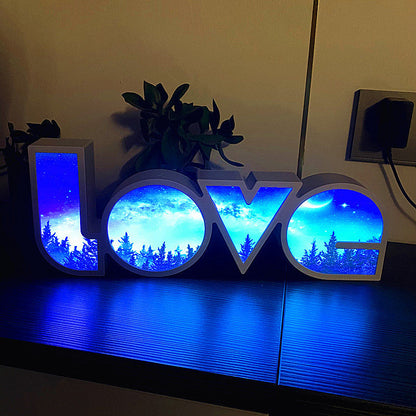 Stylish LED Letter Table Lamp for Bedroom Decor