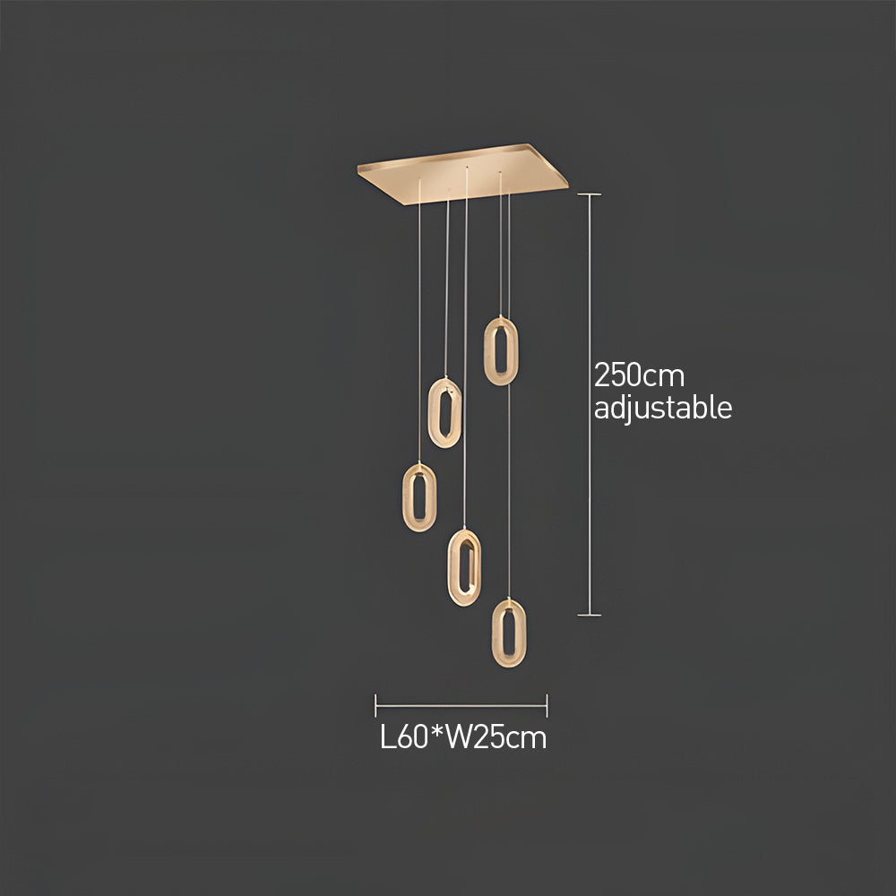 Contemporary Metal LED Hanging Light Fixture