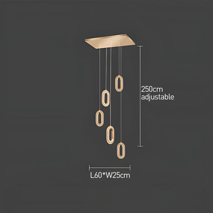 Contemporary Metal LED Hanging Light Fixture