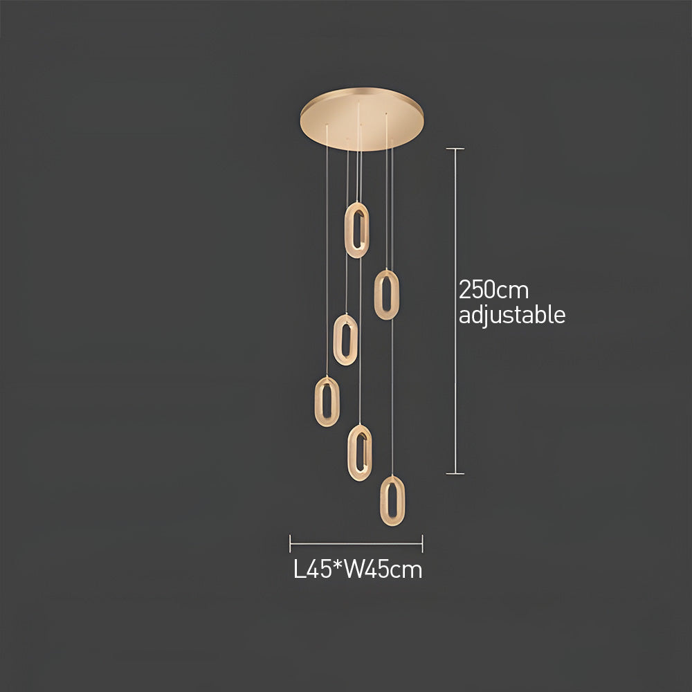Contemporary Metal LED Hanging Light Fixture
