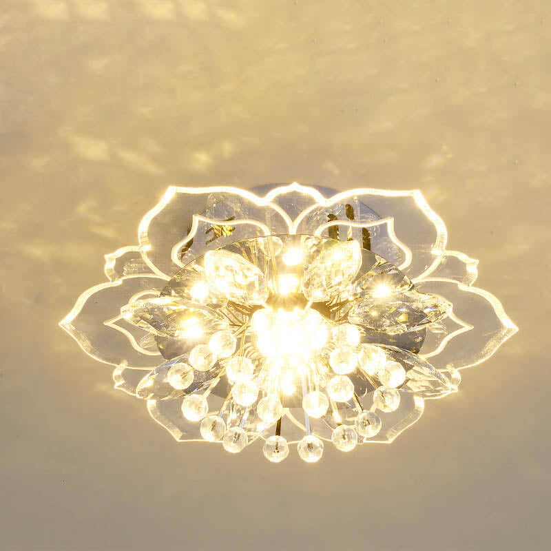 Elegant Crystal LED Flush Mount Ceiling Light