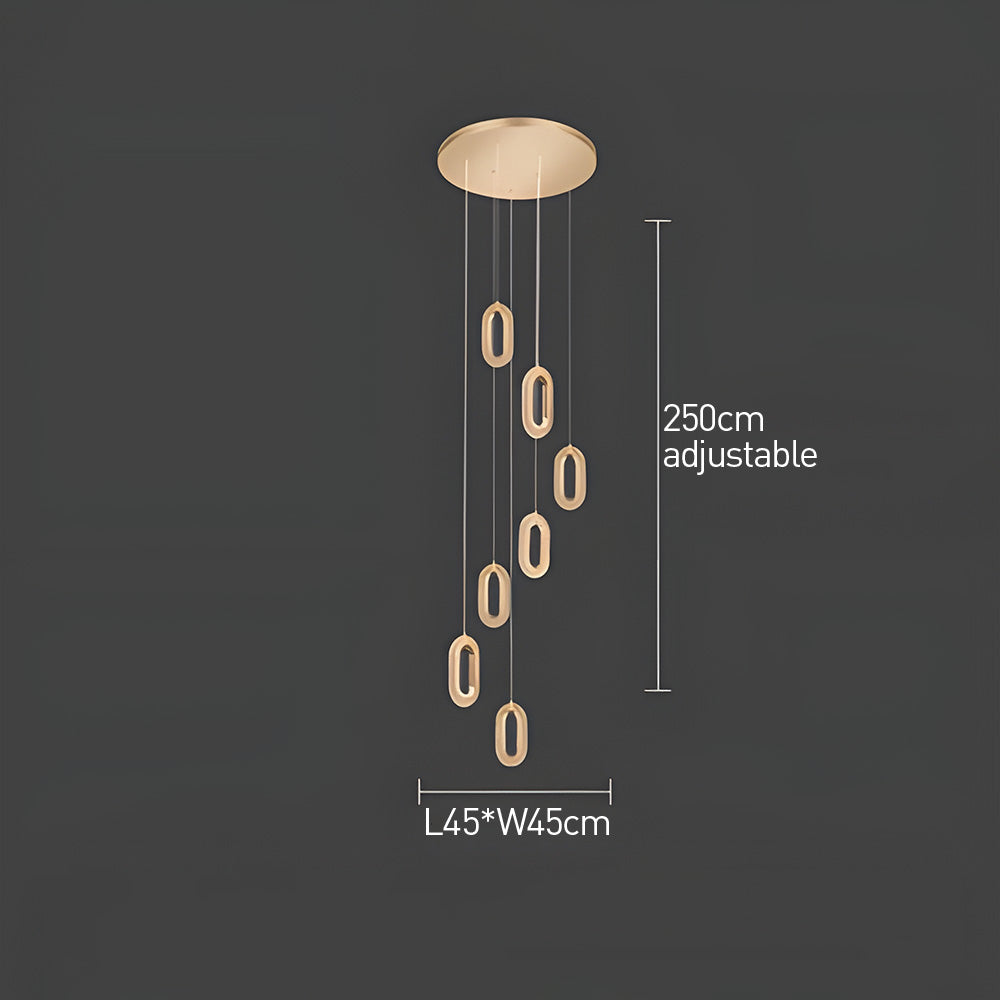 Contemporary Metal LED Hanging Light Fixture