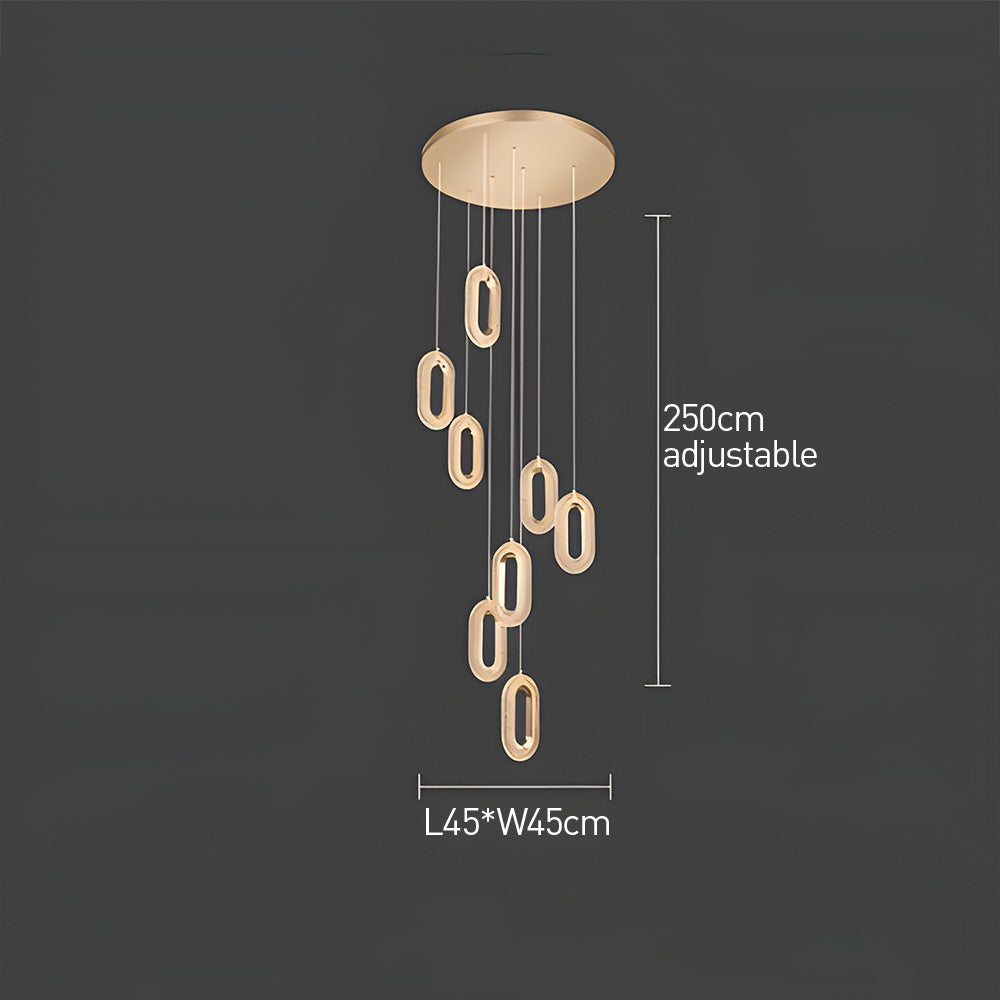 Contemporary Metal LED Hanging Light Fixture