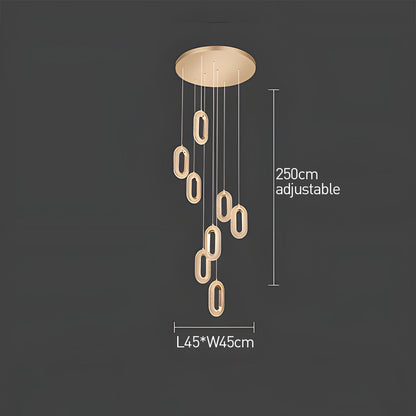 Contemporary Metal LED Hanging Light Fixture