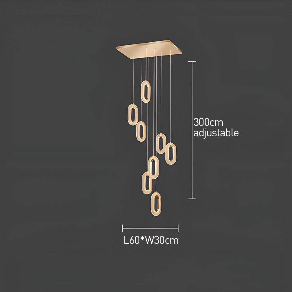 Contemporary Metal LED Hanging Light Fixture