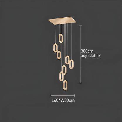 Contemporary Metal LED Hanging Light Fixture