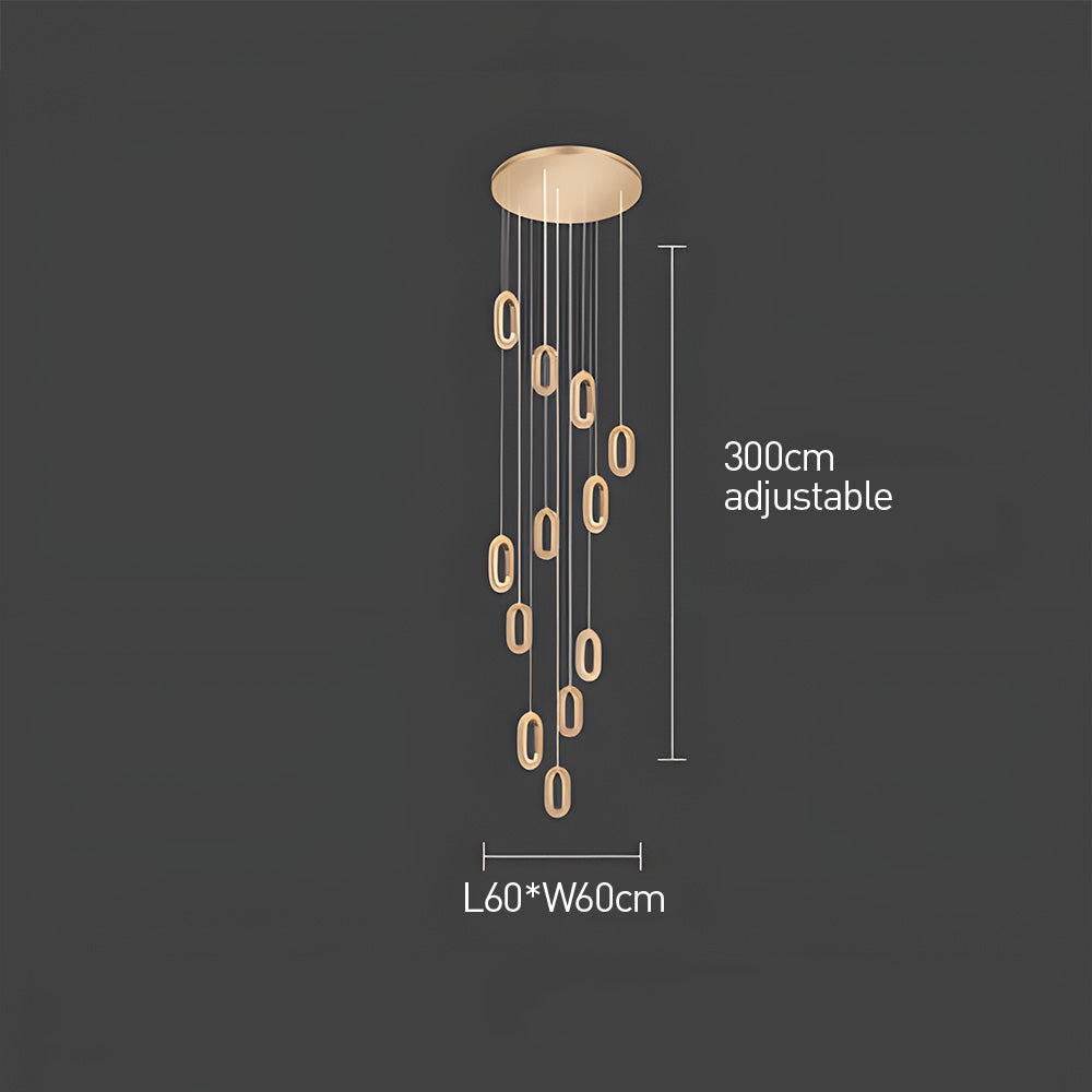 Contemporary Metal LED Hanging Light Fixture