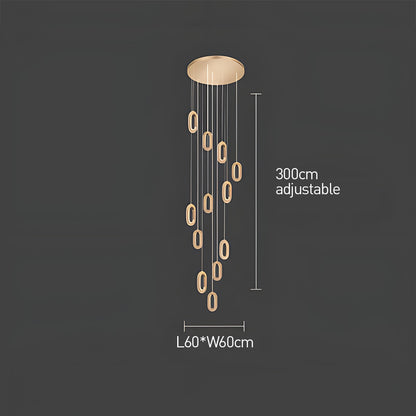 Contemporary Metal LED Hanging Light Fixture