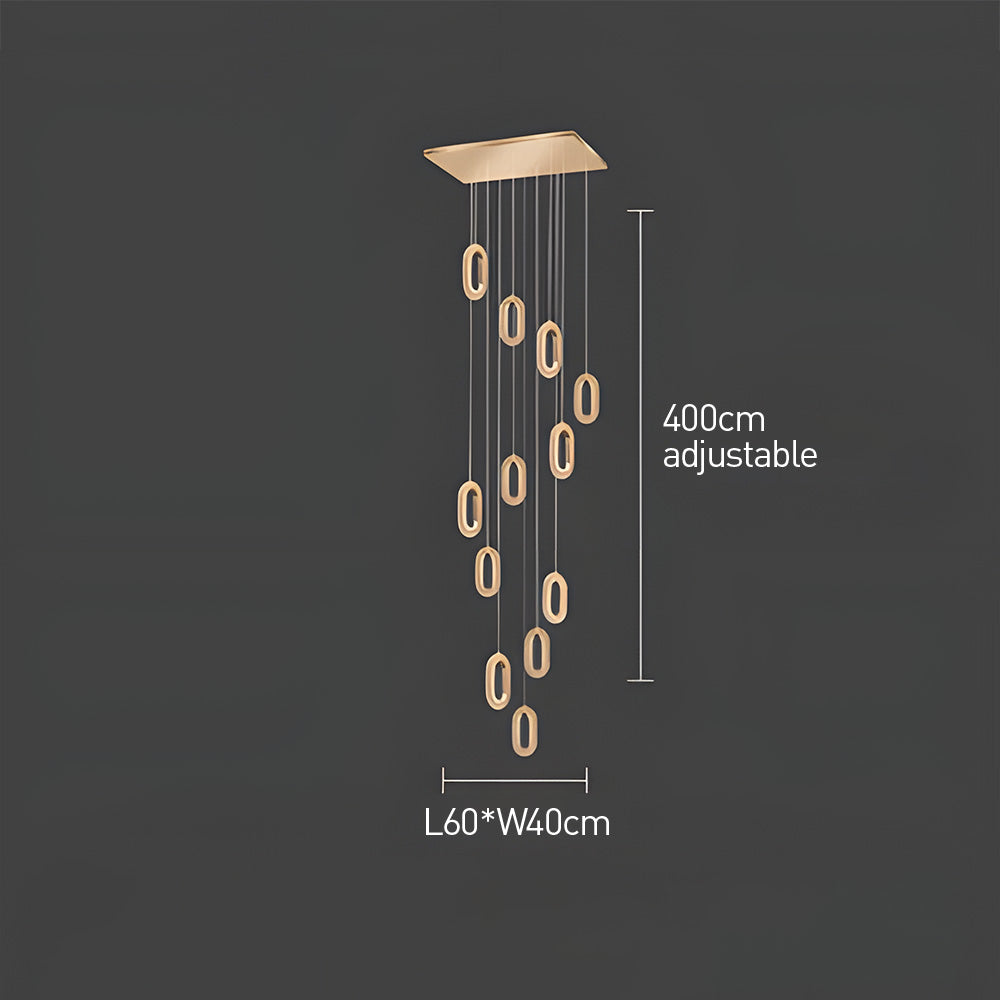 Contemporary Metal LED Hanging Light Fixture