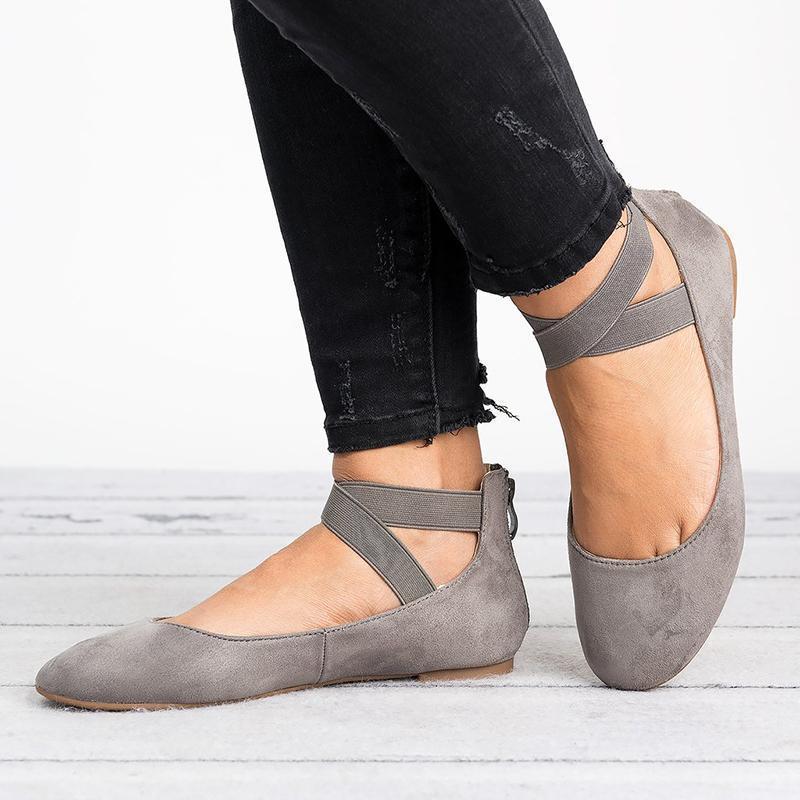 Comfy Women's Leather Flat Ballet Shoes - Cofik