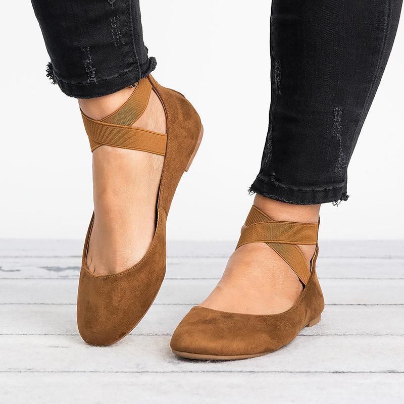 Comfy Women's Leather Flat Ballet Shoes