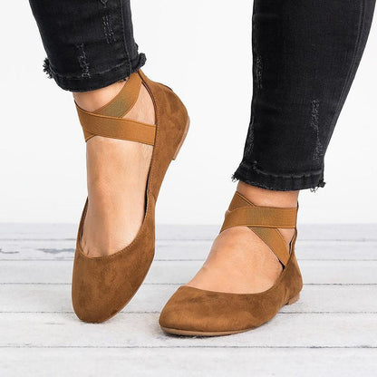 Comfy Women's Leather Flat Ballet Shoes