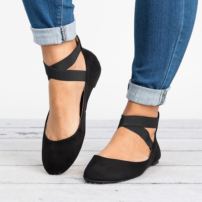 Comfy Women's Leather Flat Ballet Shoes