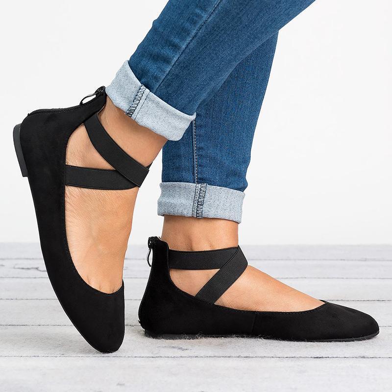 Comfy Women's Leather Flat Ballet Shoes