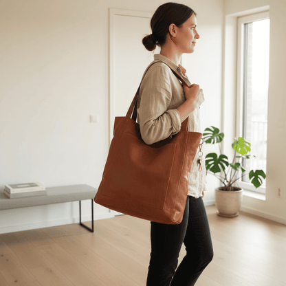 Premium Leather Tote Shoulder Bag
