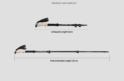 Lightweight Carbon Hiking Poles with Shock Absorption
