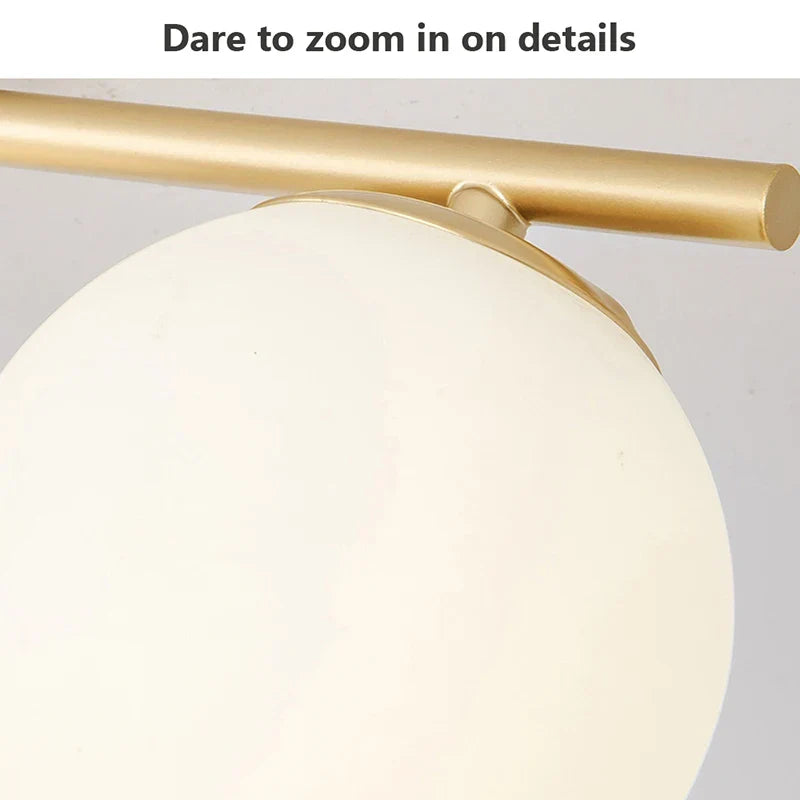 Luxury Gold Glass LED Ceiling Lamp