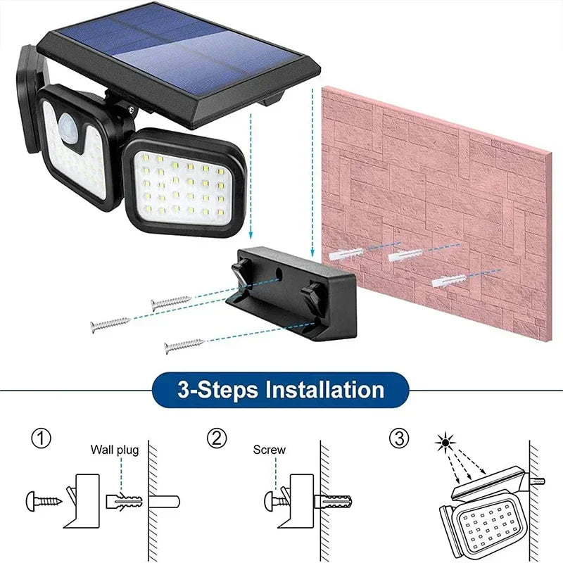Energy Efficient Motion Sensor Solar Yard Light