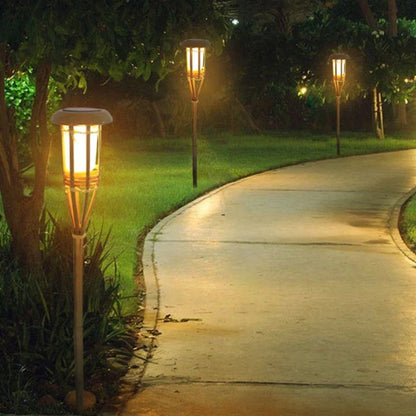 Outdoor Solar Powered Flame Lights Set