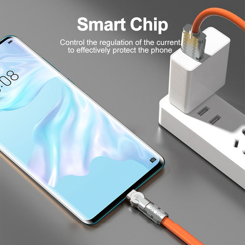 Quick Charge Phone Cable with 360 Rotator