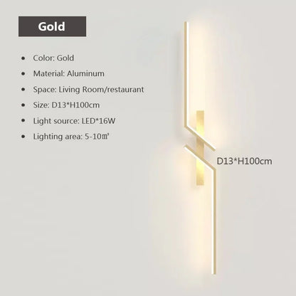 Slim LED Wall Light - Adjustable Dimmable Lamp