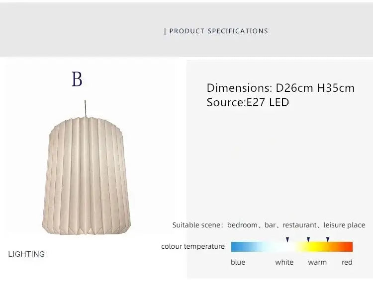 Beautiful Folded Paper Hanging Lamp