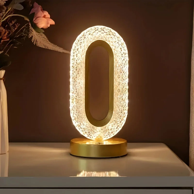 Elegant Glass USB Rechargeable Desk Lamp - Cofik