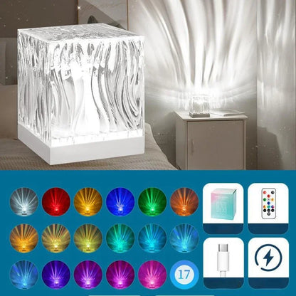 Colorful Ocean Wave Night Light Projector