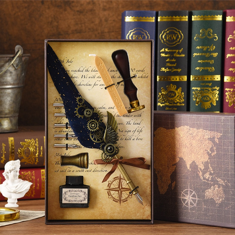 Stylish Phoenix Feather Artist Calligraphy Pen Set - Cofik