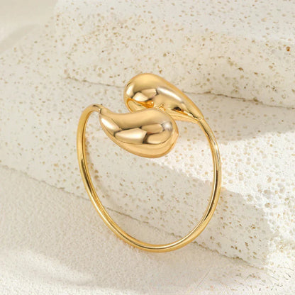 Stylish Waterdrop Silver Bangle Bracelet