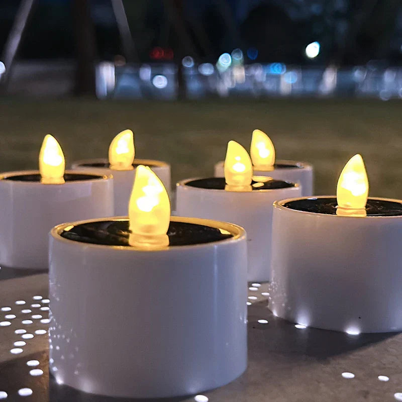 Outdoor Solar LED Candles with Flickering Light