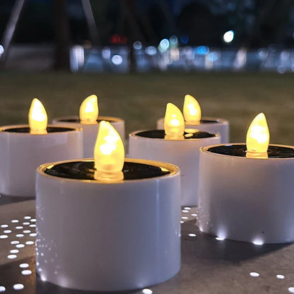 Outdoor Solar LED Candles with Flickering Light