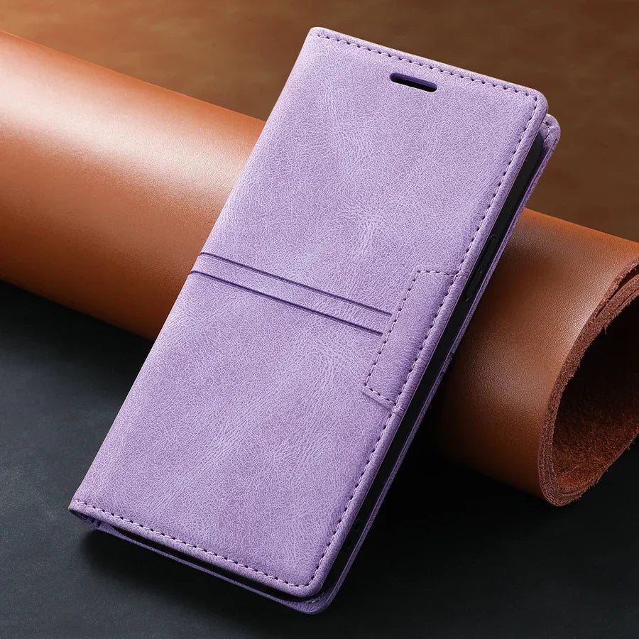 Premium Leather Phone Flip Cover - Google Pixel